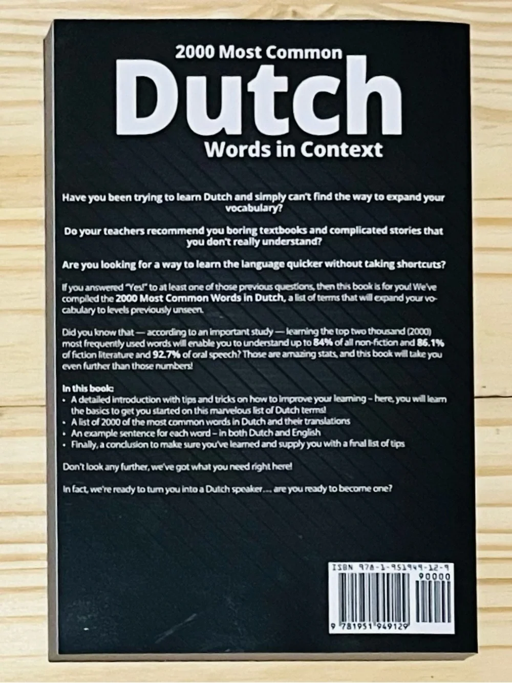 Dutch Words in Context Vocabulary Book - Black with Red/White/Blue